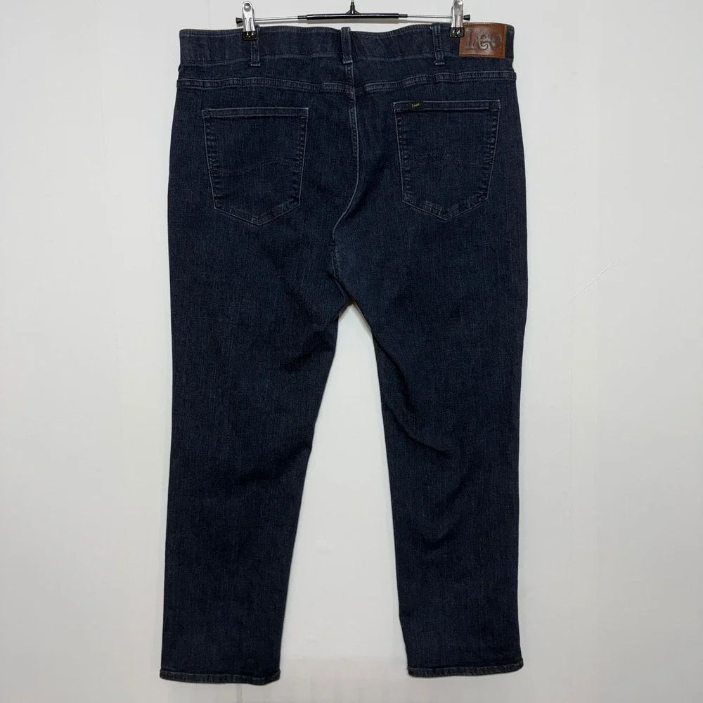 Lee Extreme Motion Jeans Men 40x30 Blue Denim Athletic Fit Tapered Leg Dark Wash